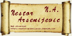 Nestor Arsenijević vizit kartica
